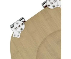 Minkštai užsidarantis tualeto dangtis Šviesios bambuko spalva