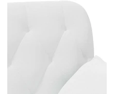 Sofa Minkštas kampas su mygtukų apmušalais Balta 111 x 68 x 80 cm