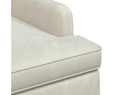 Sofa Minkštas kampas su mygtukų apmušalais Kreminė 111 x 65 x 79 cm