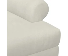 Sofa Minkštas kampas su mygtukų apmušalais Kreminė 120 x 66 x 78 cm
