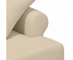 Sofa Minkštas kampas su mygtukų apmušalais Kreminė 120 x 65 x 79 cm