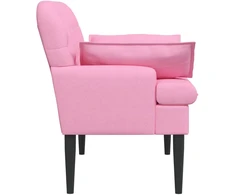 Sofa Minkštas kampas su mygtukų apmušalais Rožinė 111 x 68 x 80 cm