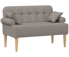 Minkštas kampas su mygtukų apmušalais Taupe 120 x 65 x 79 cm
