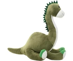 Minkštas žaislinis dinozauras-Brontozauras, žalias, pliušinis