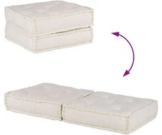 Dvivietė modulinė sofa, kreminės spalvos, 140x70x36, audinys