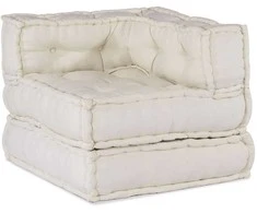 Modulinė sofa, kreminės spalvos, 70x70x54 cm, audinys