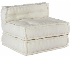 Modulinė sofa, kreminės spalvos, 70x70x54 cm, audinys