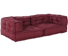 Dvivietė modulinė sofa, kaštoninės spalvos, 140x70x36, audinys