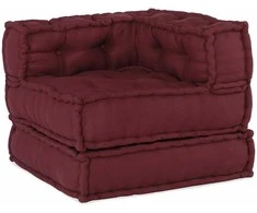 Modulinė sofa, kaštoninės spalvos, 70x70x54 cm, audinys