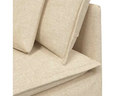 Modulinė kampinė sofa su pagalvėlėmis, kreminės spalvos, 100 cm