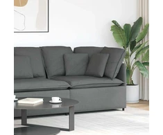 Modulinė kampinė sofa su pagalvėlėmis, tamsiai pilka, 100 cm