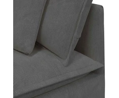 Modulinė kampinė sofa su pagalvėlėmis, tamsiai pilka, 100 cm