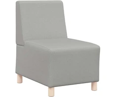 Modulinė sofa be porankių, debesų pilka, 55 cm, audinys