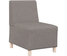 Modulinė sofa be porankių, pilkai ruda, 55 cm, audinys