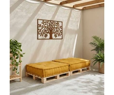 Modulinė sofa, geltona, 70x70x36, audinys