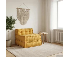 Modulinė sofa, geltona, 70x70x54 cm, audinys