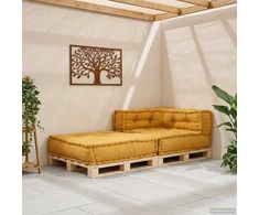 Modulinė sofa, geltona, 70x70x54 cm, audinys