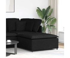 Modulinė sofa-kojų pakojė, juoda, 100x100x48 cm