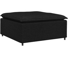 Modulinė sofa-kojų pakojė, juoda, 100x100x48 cm