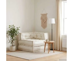 Modulinė sofa, kreminės spalvos, 70x70x54 cm, audinys