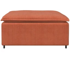 Modulinė sofa, pakojų modulis, raudonai oranžinė, 100x100x48 cm