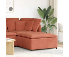 Modulinė sofa, pakojų modulis, raudonai oranžinė, 100x100x48 cm