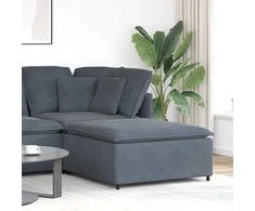 Modulinė sofa, pakojų modulis, tamsiai pilka, 100x100x48 cm