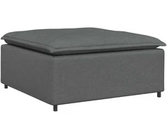 Modulinė sofa, pakojų modulis, tamsiai pilka, 100x100x48 cm