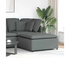 Modulinė sofa, pakojų modulis, tamsiai pilka, 100x100x48 cm
