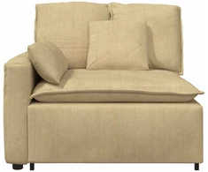 Modulinė sofa, porankiai, galinėje dalyje, su pagalvėlėmis, pilkai žalia, 100 cm
