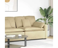 Modulinė sofa, porankiai, galinėje dalyje, su pagalvėlėmis, pilkai žalia, 100 cm