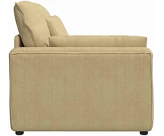 Modulinė sofa, porankiai, galinėje dalyje, su pagalvėlėmis, pilkai žalia, 100 cm