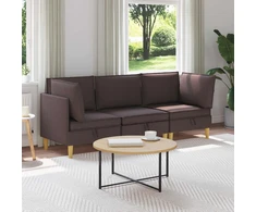 Modulinė sofa su laikymo vieta 3 vnt. Tamsiai rudas Audinys