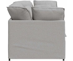 Modulinė sofa su pagalvėlėmis, audinys, debesų pilka