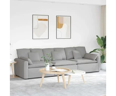 Modulinė sofa su pagalvėlėmis, debesų pilka
