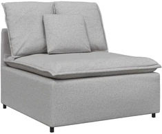 Modulinė sofa su pagalvėlėmis, debesų pilka