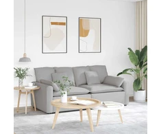 Modulinė sofa su pagalvėlėmis, debesų pilka