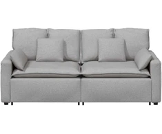 Modulinė sofa su pagalvėlėmis, debesų pilka