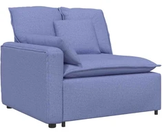 Modulinė sofa su pagalvėlėmis, džinsinės mėlynos spalvos