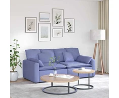 Modulinė sofa su pagalvėlėmis, džinsinės mėlynos spalvos