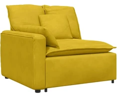 Modulinė sofa su pagalvėlėmis, geltona