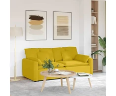 Modulinė sofa su pagalvėlėmis, geltona