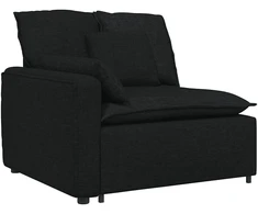 Modulinė sofa su pagalvėlėmis, juoda