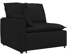 Modulinė sofa su pagalvėlėmis, juoda