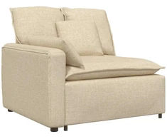 Modulinė sofa su pagalvėlėmis, kreminės spalvos