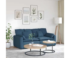 Modulinė sofa su pagalvėlėmis, mėlyna