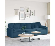 Modulinė sofa su pagalvėlėmis, mėlyna