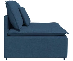 Modulinė sofa su pagalvėlėmis, mėlyna, 100 cm