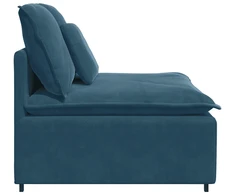 Modulinė sofa su pagalvėlėmis, mėlyna, 100 cm