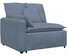 Modulinė sofa su pagalvėlėmis, mėlyna